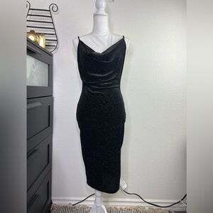 iris black sparkle evenning dress size M
